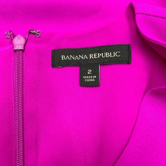 BANANA REPUBLIC v neck ruffle bell sleeve DRESS SIZE 2 - Picture 6 of 6